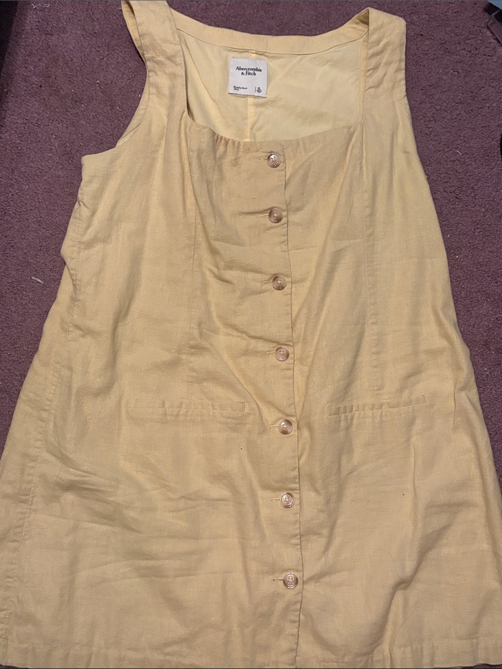 Yellow button down Dress